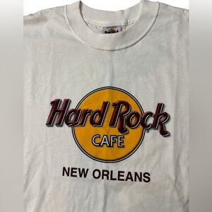 Hard Rock Cafe New Orleans Y2K Vintage‎ Men’s White T-Shirt Size XL Crew Neck